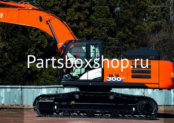 Стекло дверное верхнее заднее (неподвижное) Hitachi Zaxis XZ 3 серии (927*389) KMK